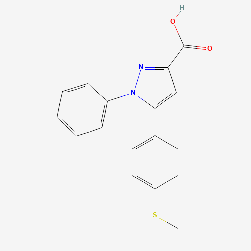 5-(4-methylsulfanylphenyl)-1-phenylpyrazole-3-carboxylic acid (CAS: 1017781-22-4) - Related Chemical Product