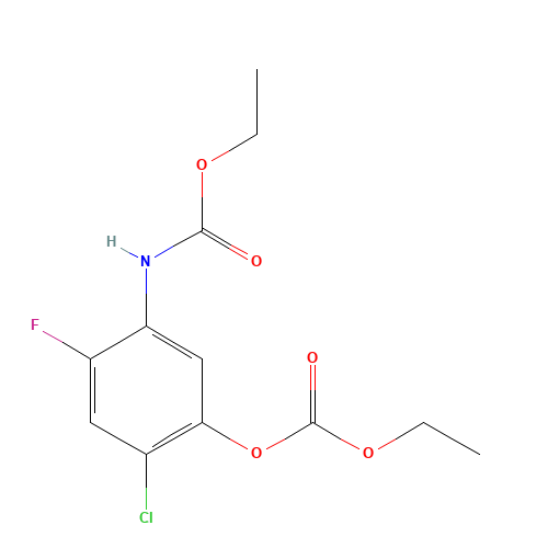 [2-chloro-5-(ethoxycarbonylamino)-4-fluorophenyl] ethyl carbonate (CAS: 204330-44-9) - Related Chemical Product