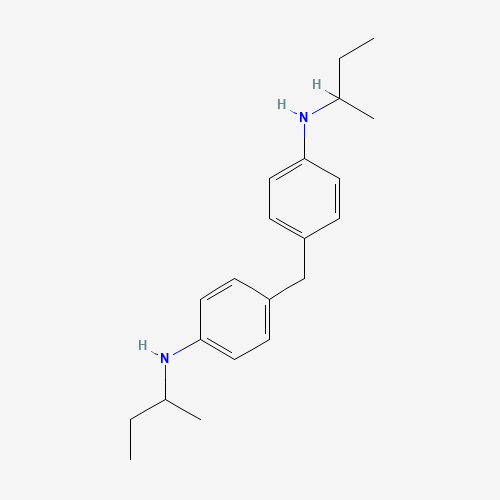N-butan-2-yl-4-[[4-(butan-2-ylamino)phenyl]methyl]aniline (CAS: 5285-60-9) - Chemical Structure and Molecular Formula 