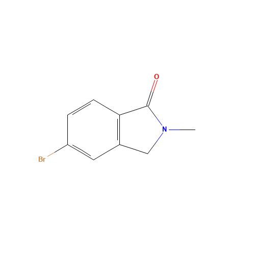 5-bromo-2-methyl-3H-isoindol-1-one (CAS: 868066-91-5) - Chemical Structure and Molecular Formula 