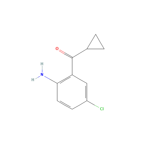(2-amino-5-chlorophenyl)-cyclopropylmethanone (CAS: 150879-49-5) - Chemical Structure and Molecular Formula 