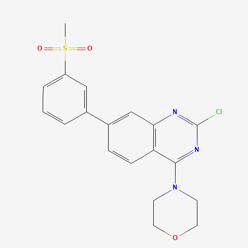 4-[2-chloro-7-(3-methylsulfonylphenyl)quinazolin-4-yl]morpholine (CAS: 1374208-37-3) - Chemical Structure and Molecular Formula 