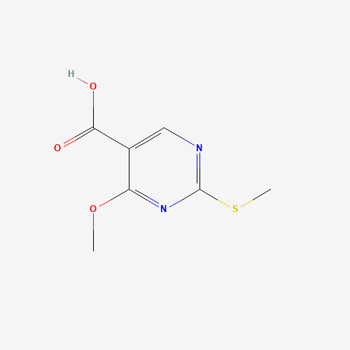 4-methoxy-2-methylsulfanylpyrimidine-5-carboxylic acid (CAS: 84332-06-9) - Chemical Structure and Molecular Formula 