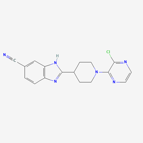 2-[1-(3-chloropyrazin-2-yl)piperidin-4-yl]-3H-benzimidazole-5-carbonitrile (CAS: 1350356-22-7) - Related Chemical Product