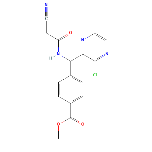 methyl 4-[(3-chloropyrazin-2-yl)-[(2-cyanoacetyl)amino]methyl]benzoate (CAS: 1620564-42-2) - Related Chemical Product