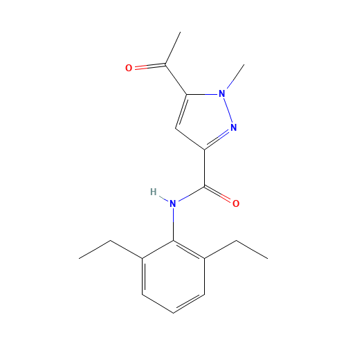 5-acetyl-N-(2,6-diethylphenyl)-1-methylpyrazole-3-carboxamide (CAS: 1403332-97-7) - Related Chemical Product