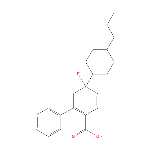(4-fluorophenyl) 4-(4-propylcyclohexyl)benzoate (CAS: 87592-61-8) - Chemical Structure and Molecular Formula 