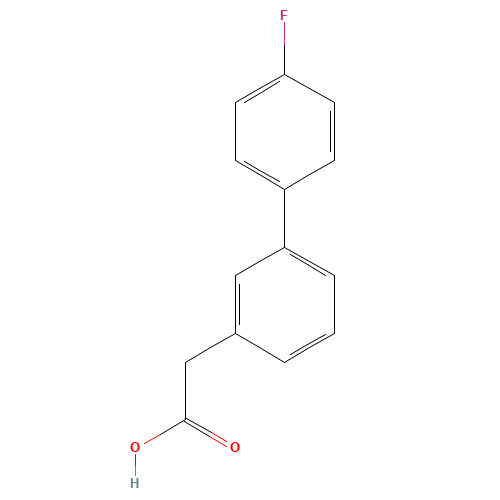 2-[3-(4-fluorophenyl)phenyl]acetic acid (CAS: 327107-49-3) - Chemical Structure and Molecular Formula 