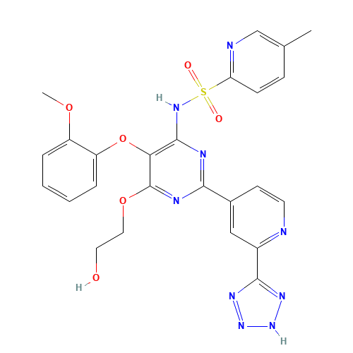 N-[6-(2-hydroxyethoxy)-5-(2-methoxyphenoxy)-2-[2-(2H-tetrazol-5-yl)pyridin-4-yl]pyrimidin-4-yl]-5-methylpyridine-2-sulfonamide (CAS: 180384-56-9) - Related Chemical Product