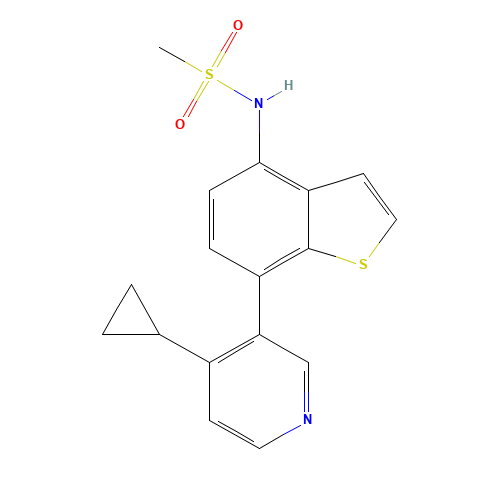 N-[7-(4-cyclopropylpyridin-3-yl)-1-benzothiophen-4-yl]methanesulfonamide (CAS: 1428880-95-8) - Related Chemical Product