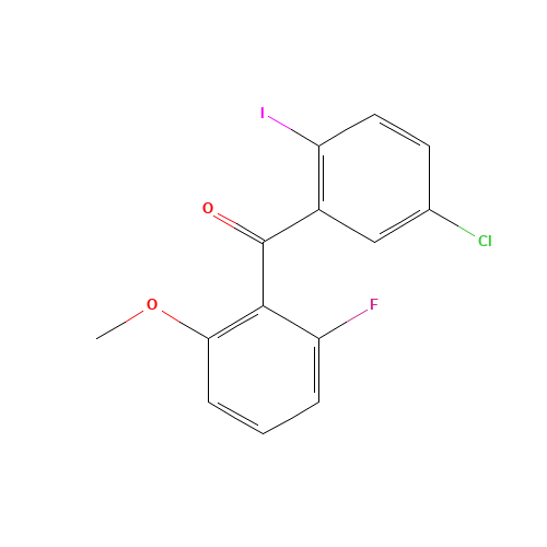 (5-chloro-2-iodophenyl)-(2-fluoro-6-methoxyphenyl)methanone (CAS: 1233025-91-6) - Related Chemical Product
