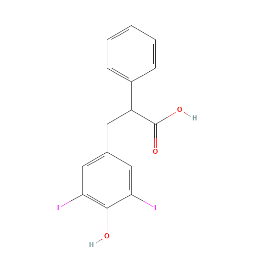 3-(4-hydroxy-3,5-diiodophenyl)-2-phenylpropanoic acid (CAS: 577-91-3) - Related Chemical Product