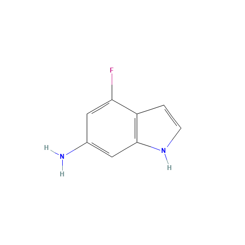 4-fluoro-1H-indol-6-amine (CAS: 885518-26-3) - Chemical Structure and Molecular Formula 