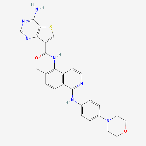 4-amino-N-[6-methyl-1-(4-morpholin-4-ylanilino)isoquinolin-5-yl]thieno[3,2-d]pyrimidine-7-carboxamide (CAS: 1446111-87-0) - Related Chemical Product