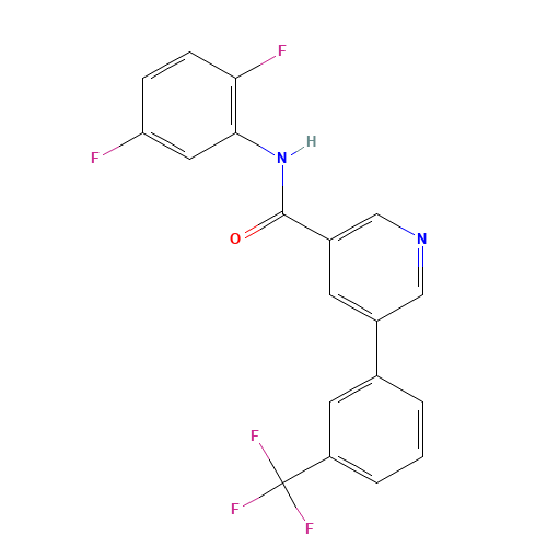 N-(2,5-difluorophenyl)-5-[3-(trifluoromethyl)phenyl]pyridine-3-carboxamide (CAS: 1057089-82-3) - Related Chemical Product