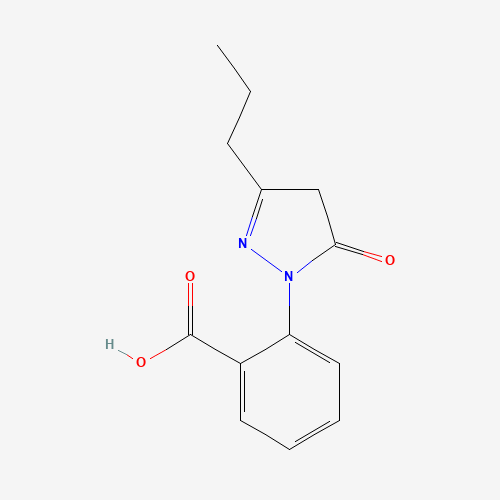 2-(5-oxo-3-propyl-4H-pyrazol-1-yl)benzoic acid (CAS: 184707-99-1) - Chemical Structure and Molecular Formula 