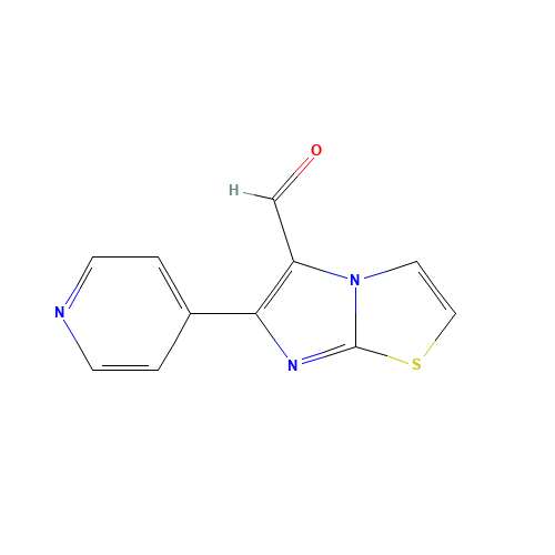 6-pyridin-4-ylimidazo[2,1-b][1,3]thiazole-5-carbaldehyde (CAS: 562792-68-1) - Chemical Structure and Molecular Formula 