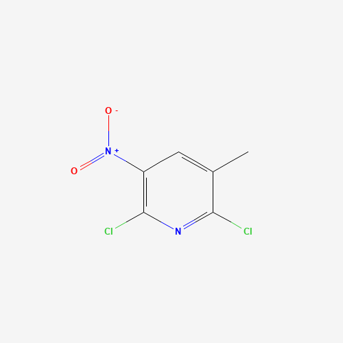 2,6-dichloro-3-methyl-5-nitropyridine (CAS: 58596-88-6) - Chemical Structure and Molecular Formula 