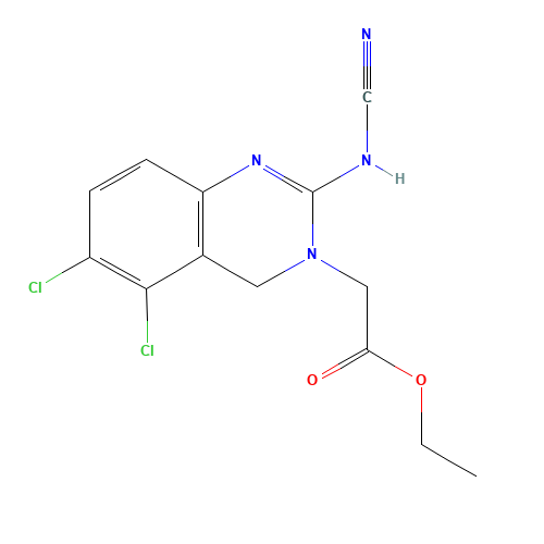 ethyl 2-[5,6-dichloro-2-(cyanoamino)-4H-quinazolin-3-yl]acetate (CAS: 146374-56-3) - Related Chemical Product