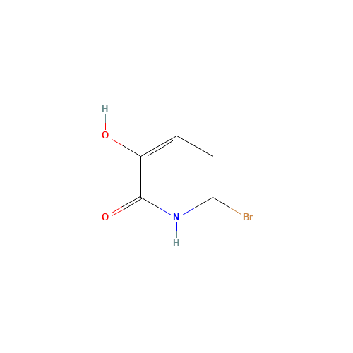 6-bromo-3-hydroxy-1H-pyridin-2-one (CAS: 1436828-79-3) - Chemical Structure and Molecular Formula 
