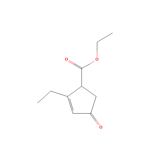 ethyl 2-ethyl-4-oxocyclopent-2-ene-1-carboxylate (CAS: 1201187-10-1) - Chemical Structure and Molecular Formula 