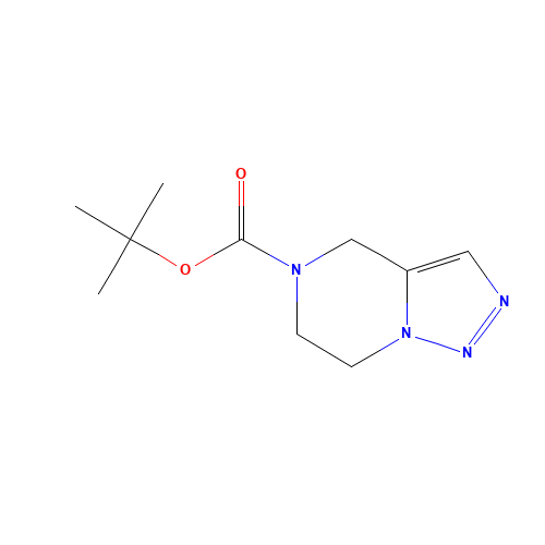 tert-butyl 6,7-dihydro-4H-triazolo[1,5-a]pyrazine-5-carboxylate (CAS: 1245782-69-7) - Chemical Structure and Molecular Formula 