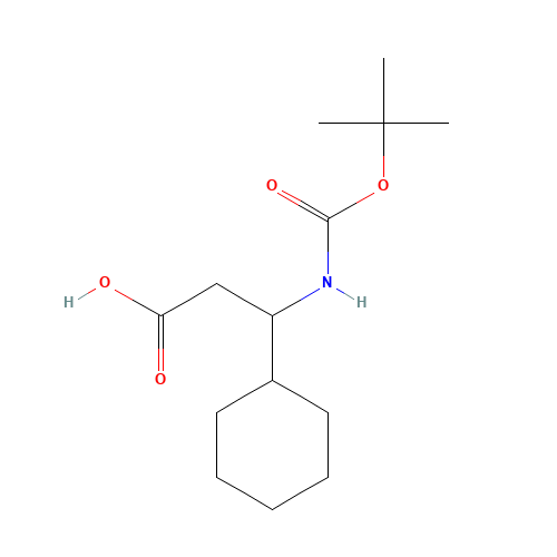 3-cyclohexyl-3-[(2-methylpropan-2-yl)oxycarbonylamino]propanoic acid (CAS: 458529-74-3) - Related Chemical Product