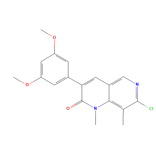 7-chloro-3-(3,5-dimethoxyphenyl)-1,8-dimethyl-1,6-naphthyridin-2-one (CAS: 1538605-38-7) - Related Chemical Product