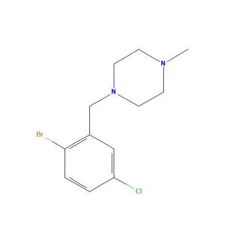 1-[(2-bromo-5-chlorophenyl)methyl]-4-methylpiperazine (CAS: 685535-64-2) - Related Chemical Product