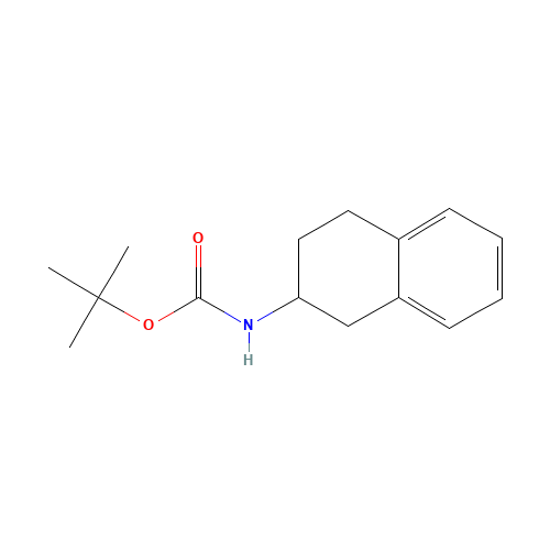 tert-butyl N-(1,2,3,4-tetrahydronaphthalen-2-yl)carbamate (CAS: 136758-56-0) - Chemical Structure and Molecular Formula 