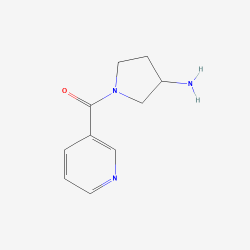 (3-aminopyrrolidin-1-yl)-pyridin-3-ylmethanone (CAS: 1247665-20-8) - Chemical Structure and Molecular Formula 