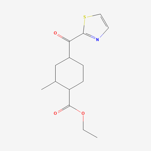 ethyl 2-methyl-4-(1,3-thiazole-2-carbonyl)cyclohexane-1-carboxylate (CAS: 1411987-17-1) - Related Chemical Product