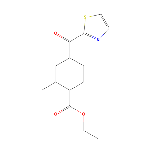 ethyl 2-methyl-4-(1,3-thiazole-2-carbonyl)cyclohexane-1-carboxylate (CAS: 1411987-17-1) - Related Chemical Product
