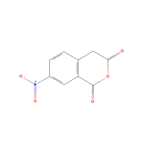 7-nitro-4H-isochromene-1,3-dione (CAS: 36795-25-2) - Chemical Structure and Molecular Formula 