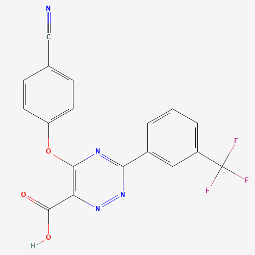 5-(4-cyanophenoxy)-3-[3-(trifluoromethyl)phenyl]-1,2,4-triazine-6-carboxylic acid (CAS: 921620-15-7) - Related Chemical Product