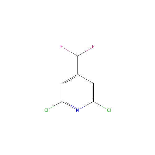 2,6-dichloro-4-(difluoromethyl)pyridine (CAS: 1201675-01-5) - Chemical Structure and Molecular Formula 