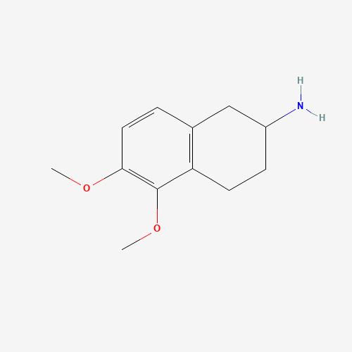 5,6-dimethoxy-1,2,3,4-tetrahydronaphthalen-2-amine (CAS: 21489-50-9) - Chemical Structure and Molecular Formula 