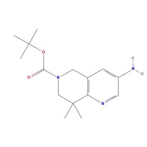 tert-butyl 3-amino-8,8-dimethyl-5,7-dihydro-1,6-naphthyridine-6-carboxylate (CAS: 570409-63-1) - Related Chemical Product