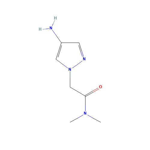 2-(4-aminopyrazol-1-yl)-N,N-dimethylacetamide (CAS: 1152841-77-4) - Chemical Structure and Molecular Formula 