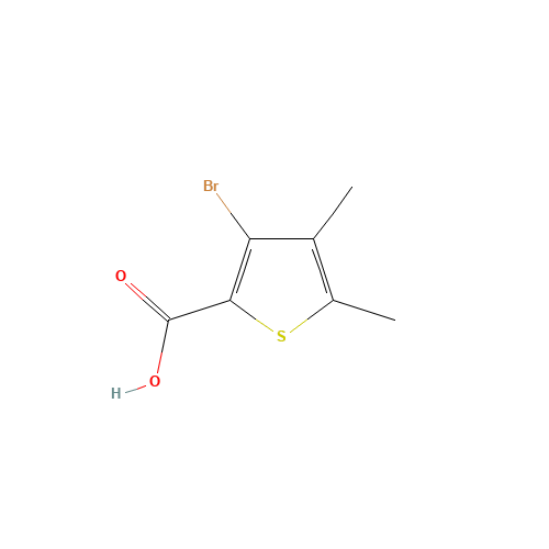 3-bromo-4,5-dimethylthiophene-2-carboxylic acid (CAS: 89677-56-5) - Chemical Structure and Molecular Formula 
