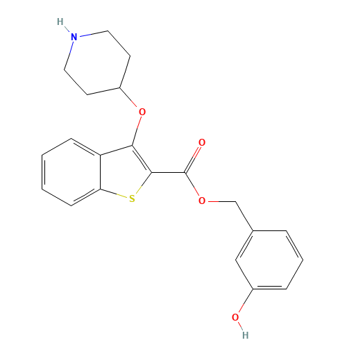 (3-hydroxyphenyl)methyl 3-piperidin-4-yloxy-1-benzothiophene-2-carboxylate (CAS: 1443208-20-5) - Related Chemical Product