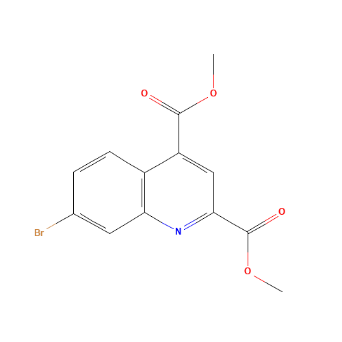 dimethyl 7-bromoquinoline-2,4-dicarboxylate (CAS: 1020568-10-8) - Chemical Structure and Molecular Formula 