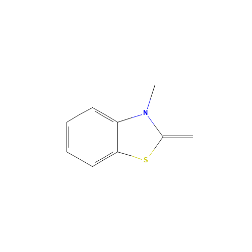 3-methyl-2-methylidene-1,3-benzothiazole (CAS: 23574-67-6) - Chemical Structure and Molecular Formula 