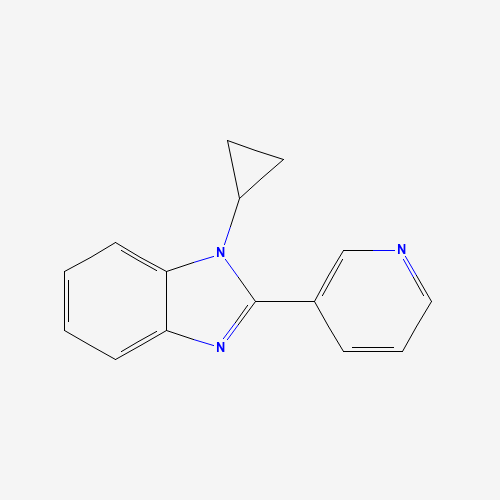 1-cyclopropyl-2-pyridin-3-ylbenzimidazole (CAS: 1356479-61-2) - Chemical Structure and Molecular Formula 