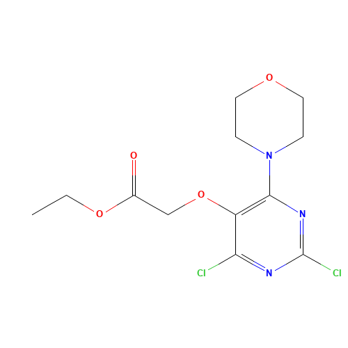 ethyl 2-(2,4-dichloro-6-morpholin-4-ylpyrimidin-5-yl)oxyacetate (CAS: 1572048-26-0) - Related Chemical Product