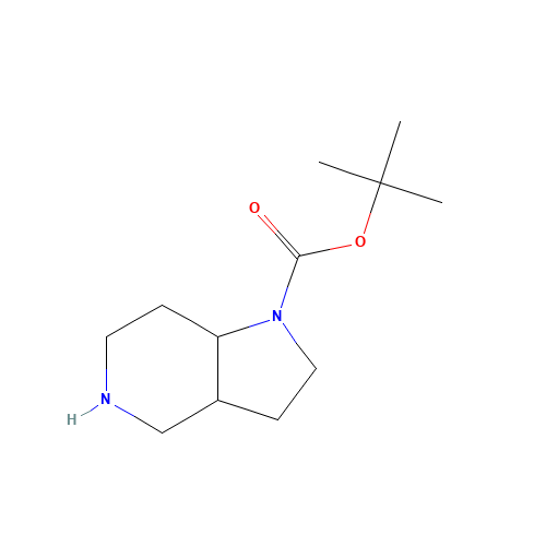 tert-butyl 2,3,3a,4,5,6,7,7a-octahydropyrrolo[3,2-c]pyridine-1-carboxylate (CAS: 1147422-00-1) - Chemical Structure and Molecular Formula 