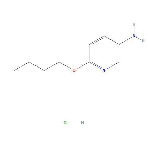 6-butoxypyridin-3-amine;hydrochloride (CAS: 74185-95-8) - Chemical Structure and Molecular Formula 