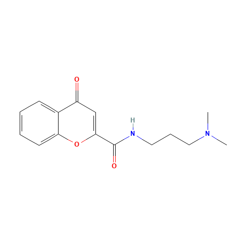 N-[3-(dimethylamino)propyl]-4-oxochromene-2-carboxamide (CAS: 862993-24-6) - Chemical Structure and Molecular Formula 