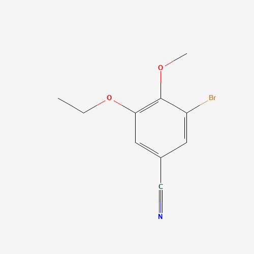 3-bromo-5-ethoxy-4-methoxybenzonitrile (CAS: 515831-52-4) - Chemical Structure and Molecular Formula 