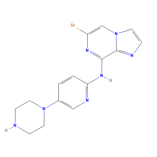 6-bromo-N-(5-piperazin-1-ylpyridin-2-yl)imidazo[1,2-a]pyrazin-8-amine (CAS: 1433821-90-9) - Related Chemical Product